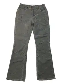 Lands' End Corduroy Pants Size 4 Gray Mid Rise Bootcut Taille Mi-Haute MicroCord