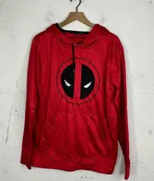 Marvel  Black Red Deadpool Superhero Villain Hoodie Large