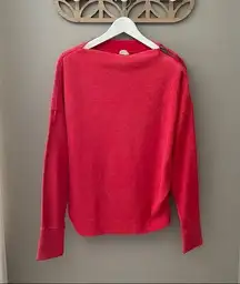 Free People Nikala Slide Zip Sweatshirt Pink Sz Medium