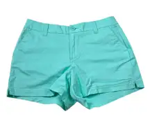 Magellan Women's Teal Blue Chino Happy Camper Shorts NWT Size 4 Travel Nautical