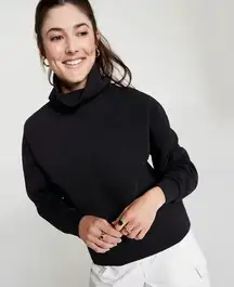 CALIA by Carrie Underwood Soft Scuba Black Funnel Neck Sweatershirt