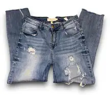 682 Streetwear Society Skinny Jeans Size 7 Stretchy Destroyed High Rise Mom