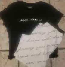 Victoria's Secret Black Top and White Pants pajamas, New never worn or washed.