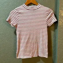 Medium Red White Stripe Top Shirt