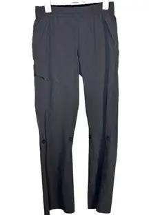 The North Face Gray Nylon Pull On Outdoor Hiking Pants Adjustable Legs Size S