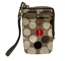 Coach  Polka Dot Wristlet / Card holder