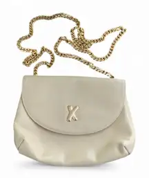 Paloma Picasso Ivory Crossbody Bag with Removable Gold Chain