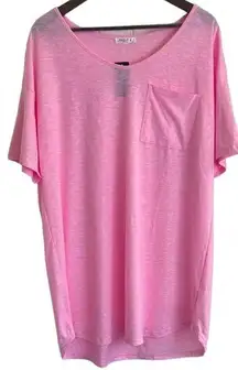 NWT Ekouaer pink boyfriend style night shirt women M