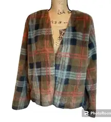 Faux Fur Plaid Jacket by  Size Large