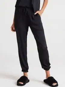 Bella Dahl Flowy Jogger Black Lounge Pants Women's size Large