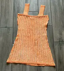 Solid and striped crochet dress