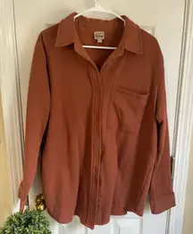 Como Vintage Women’s Rust Button Down Shirt Jacket