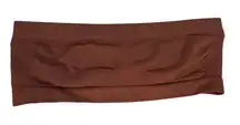 Nordstrom Seamless Bandeau Bra Top Brown Small/Medium Nylon Spandex Knit Comfort