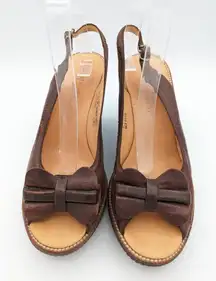 Timberland boot company Marge peep toe slingback wedged sandals size 7