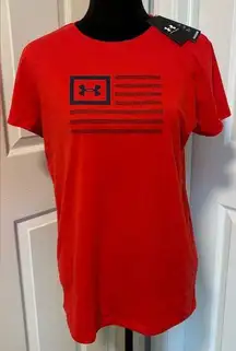 NWT Under Armour Special Edition Freedom Flag Tee