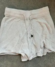 White Woven Shorts