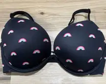 Victoria’s Secret PINK Wear Everywhere Super Push Up Rainbow Bra Women’s 32DD