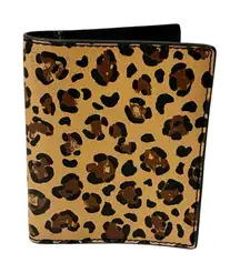 Fossil Leopard Animal Print Passport Book Wallet Travel
