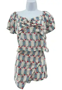 Rock & Roll Denim Ladies Boots Print‎ West Desperado Boot Print Skort Top Set XL