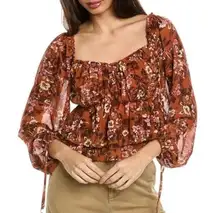 Lost + Wander Terracotta Bloom Top Size Medium