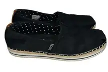 Bobs from Skechers black fabric slip-on espadrilles 8