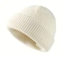 Brand New Off White Adult Beanie Hat 