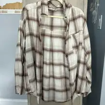 Plaid Button-Up Shirt