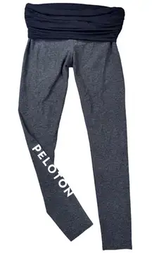 Beyond Yoga x Peloton Womens Gray Fold Over Waist Leggings Size Large