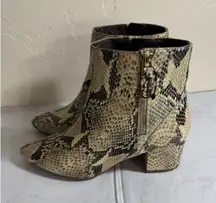 Cole Haan‎ EVA 8 Snakeskin Embossed Leather Ankle Boot Pointed Toe Bootie 6.5B