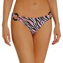 The Bikini Lab Pink Zebra Bottoms Small