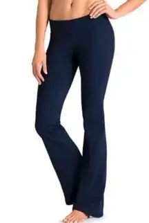 Athleta  Revelation Flared Stretchy Yoga Pants in Navy Blue - Size L