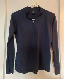 LLBean women's quarter-zip pullover with thumb holes
