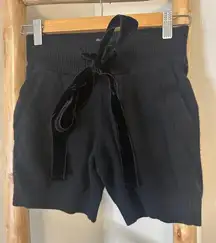 Juicy Couture Sweater Knit Shorts with Velvet Tie Front and Back Pockets S Rare!