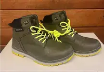 Rocawear Amboy Womans Faux Leather Ankle Boots Green Sz 8