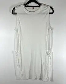 LUNYA Cool paneled sleeveless short Mini dress white Lounge‎ Wear Small Designer
