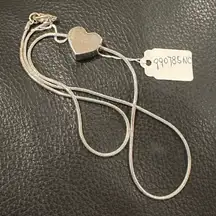 HEART CHOKER SILVERTONE NECKLACE