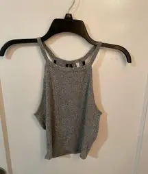 Gray Tank Top Crop Top