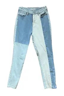 PacSun Vintage Mom Jeans Two Tone Blue Denim Jeans