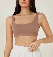 Brown Basic Tank Crop Top