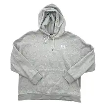 Under Armour Basic Heathered Gray Long Sleeve Hoodie Sweatshirt Women's Size XL