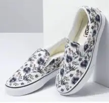 Floral print vans slip on