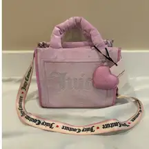 Juicy Couture Extra Spender‎ Mini Tote Fondant Pink Rhinestone Crossbody Bag