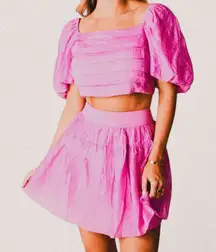 Buddy love bubble gum Cutie Two-Piece Outfit Top Skirt Set medium