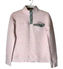 Spyder‎ Sweatshirt Womens S Pink Long Sleeve Snap Mock Neck Quilted Pullover