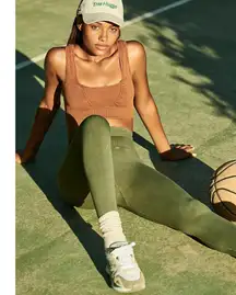 Free People Movement High-Rise 7/8 Length Good Karma Leggings Secret Moss XS/S