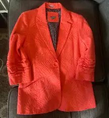 Anthracite vintage retro peach textured zebra bright blazer 