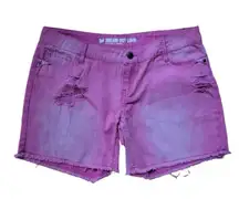 Dream Out Loud by Selena Gomez Pink Distressed Faded Jean Shorts Juniors Size 7