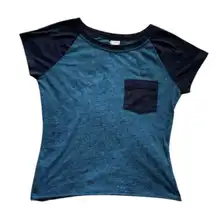 Zumiez Empyre Blue Summer Short Sleeve Cropped Pocket Tee Size Small 