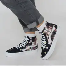 Vans - Sk8 Hi Floral Plaid Patchwork Women 9.0 US