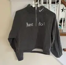 Nike Cropped Half Zip Sweatshirt